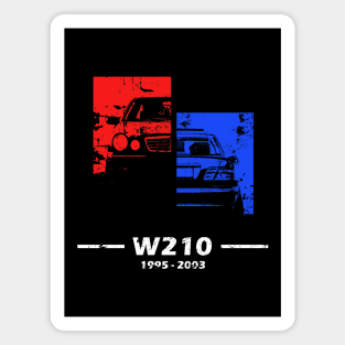 W210 classic limousine colorful retro Magnet